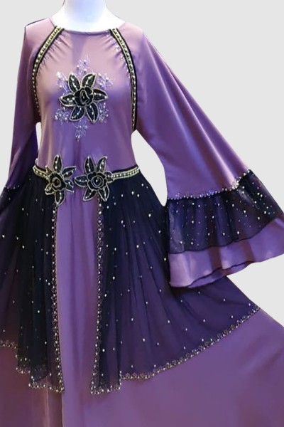 Umbrella Lace Abaya (6 Pieces Set)