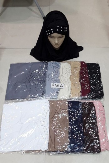 (Dozen Set) Beaded Hijabs 