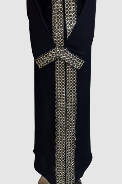 Open Embroidery Lace Abaya 