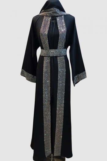 Modest Crystal Abaya 