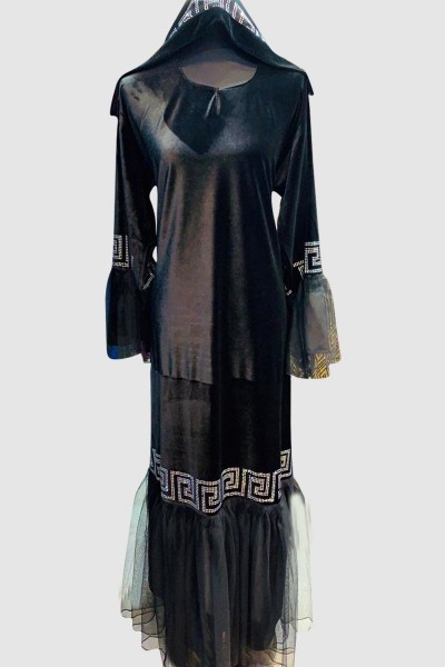 Close Crystal Modern Abaya