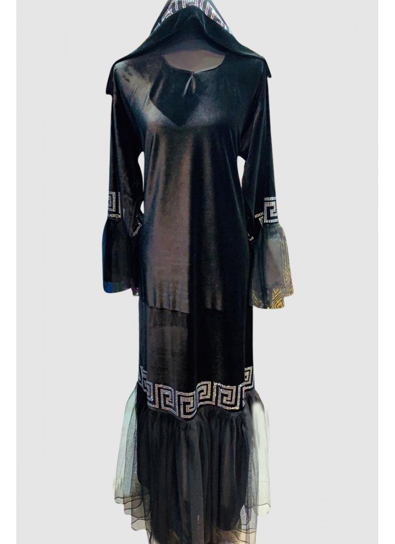 Close Crystal Modern Abaya