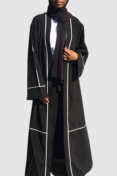 Black Stylish Abaya Free Shipping
