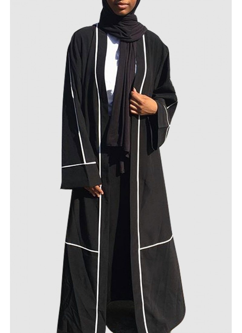 Black Stylish Abaya Free Shipping