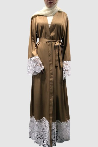 Fancy Lace Abaya Free Shipping