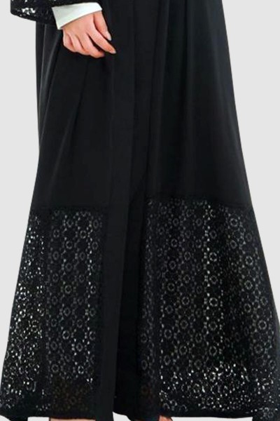 Modest Lace Open Abaya