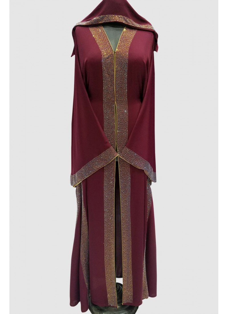 Crystal Fransic Sleeve Abaya