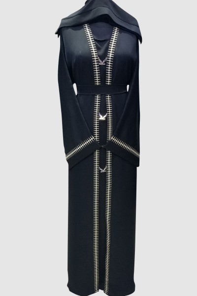 Buckle And Lace Abaya