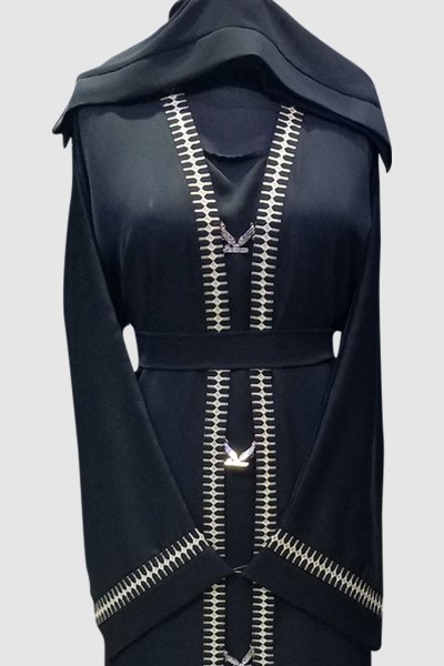 Buckle And Lace Abaya