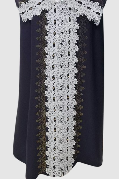 Abaya With Crystal And Lace