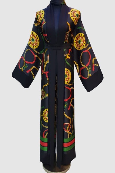 Anoosh Stunning Print Abaya 