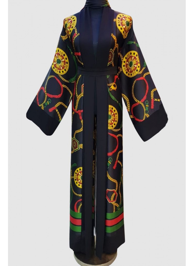 Anoosh Stunning Print Abaya 