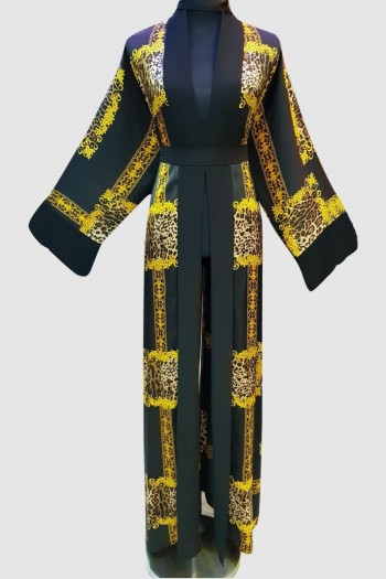 Amma'l Print Fancy Abaya