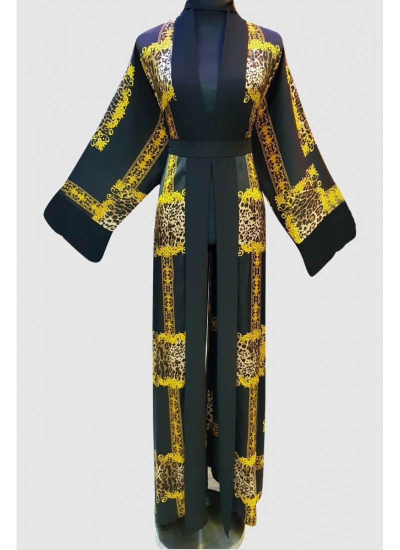 Amma'l Print Fancy Abaya