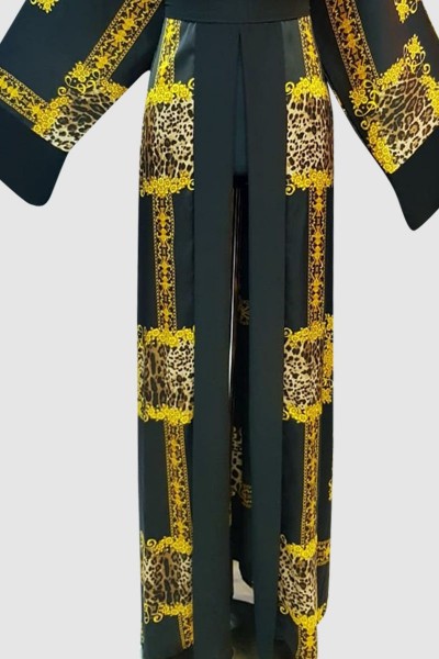 Amma'l Print Fancy Abaya