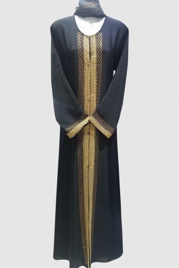 Lunaria Islamic Black Abaya 