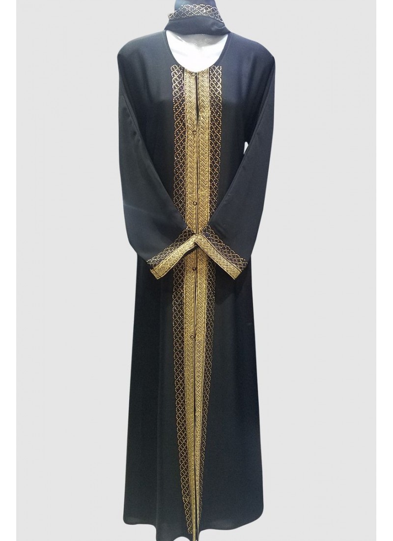 Lunaria Islamic Black Abaya 