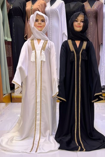 (MOQ 12 PCS) Sanai Kids Abaya