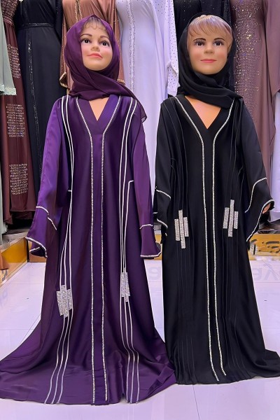 (MOQ 12 PCS)  Rihanna Kids Abaya