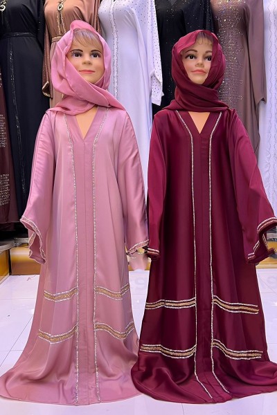 (MOQ 12 PCS)  Zara Kids Abaya