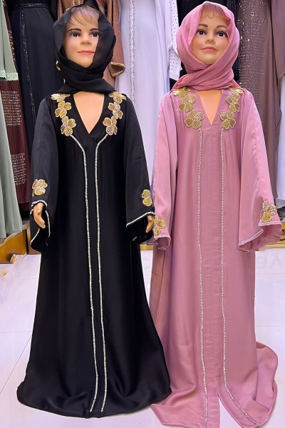 (MOQ 12 PCS)Naira Kids Abaya