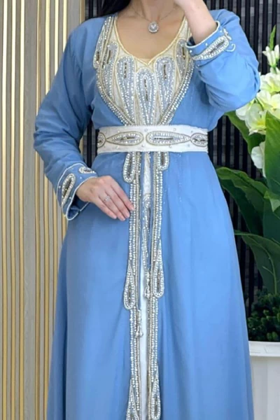 (MOQ 6 PCS) Afaf  Kaftan
