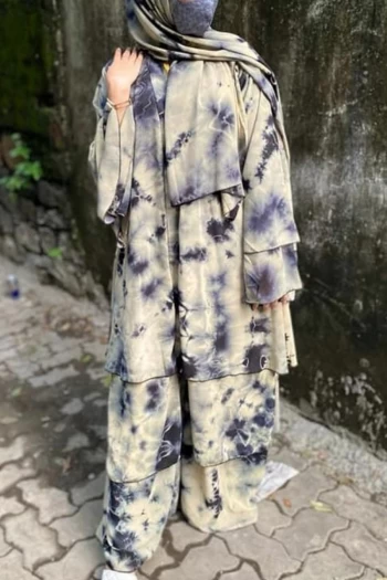 (3 Pieces Set) Crocus Abaya