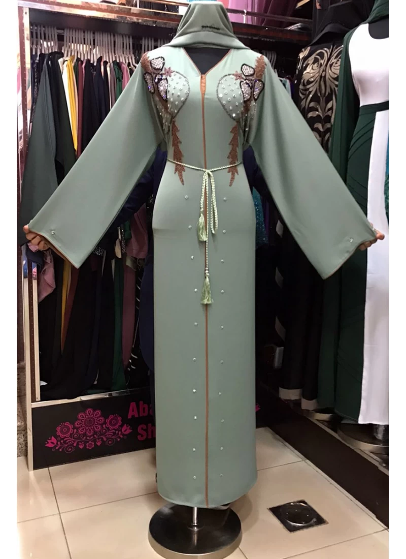  (MOQ 6 PCS) Cyclamen Abaya