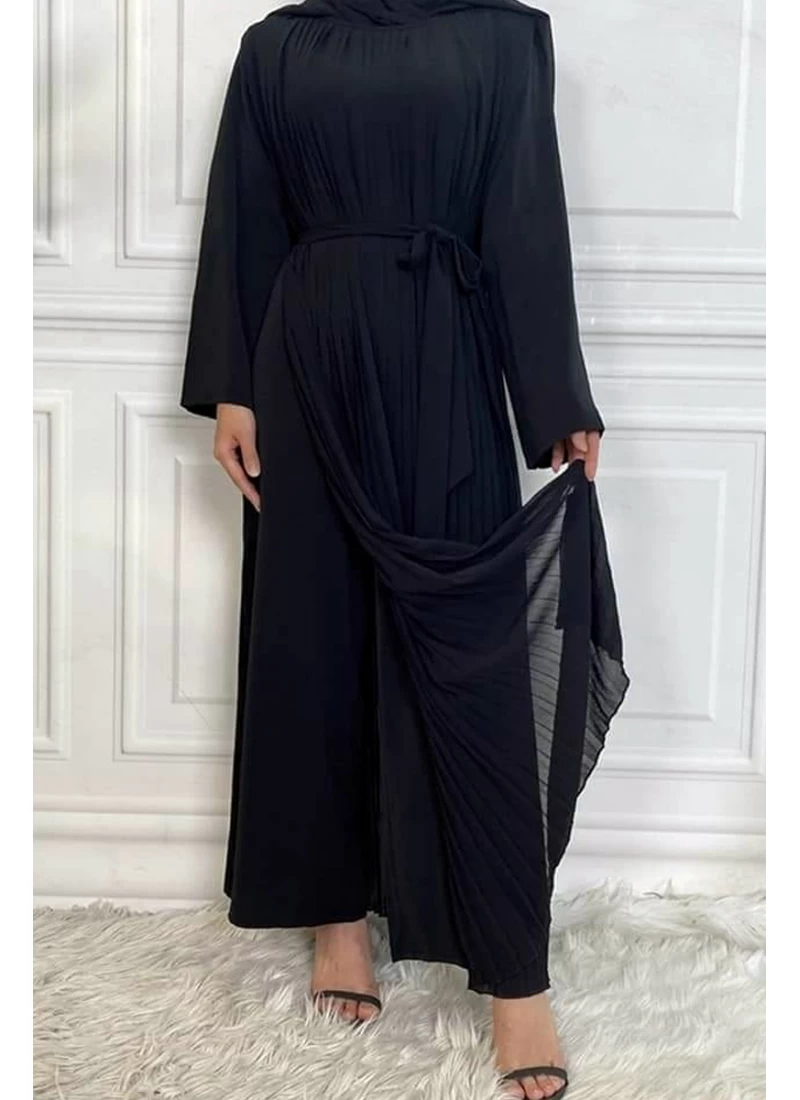 (6 Pieces Set) Pleated Abaya