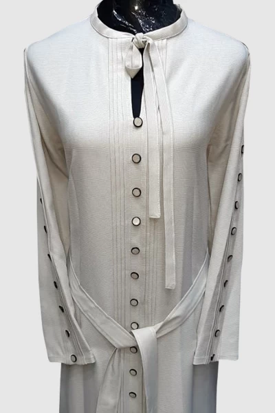 (3 Pieces Set) Amaal Abaya Coat