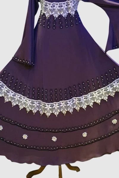 Cardigan Lace Abaya (6 Pieces Set)