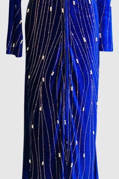 Hoody Open Velvet Abaya