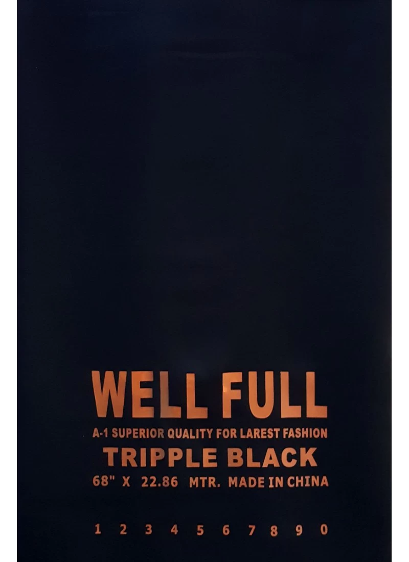 Tripple Black Nida Fabric